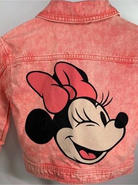Kids Disney Minnie Mouse Coral Jean Jacket